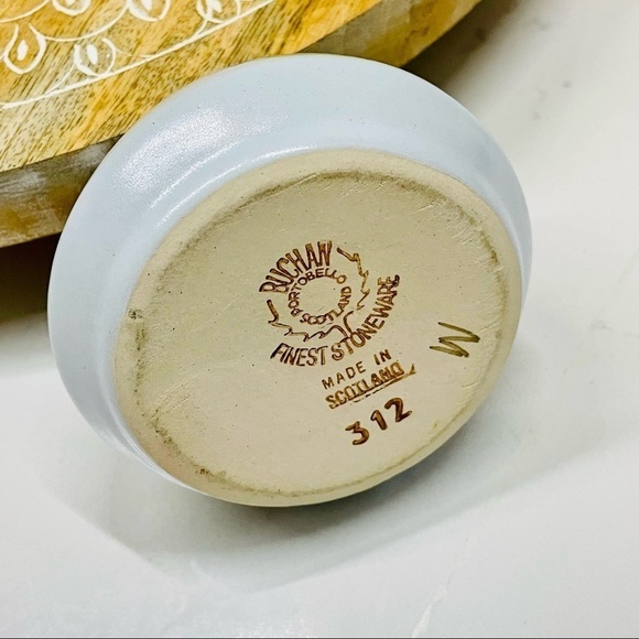 Buchan Thistleware Scotland Stoneware Open Sugar & Creamer Set 312 W and 313 6 - Picture 3 of 10